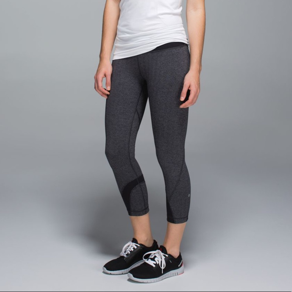 lululemon athletica Charcoal Heather Capri Leggings